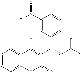 4-Hydroxy-3-[(1S)-3-oxo-1-(3-nitrophenyl)butyl]-2H-1-benzopyran-2-one Structure