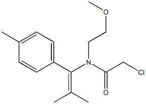 N-[1-(4-Methylphenyl)-2-methyl-1-propenyl]-N-[2-methoxyethyl]-2-chloroacetamide Structure