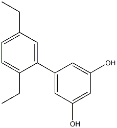 5-(2,5-Diethylphenyl)benzene-1,3-diol Structure