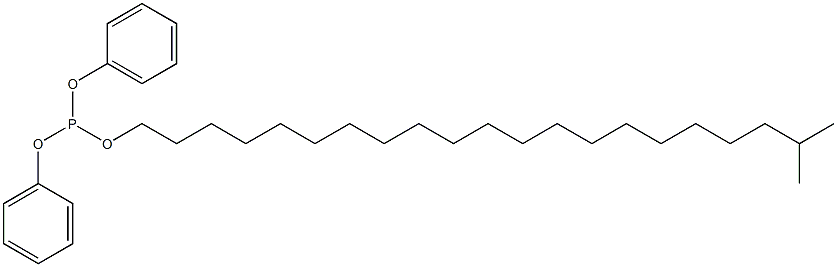 Phosphorous acid diphenyl 20-methylhenicosyl ester Structure