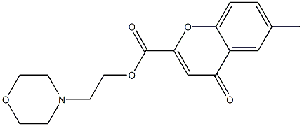 6-Methyl-4-oxo-4H-1-benzopyran-2-carboxylic acid [2-morpholinoethyl] ester 구조식 이미지