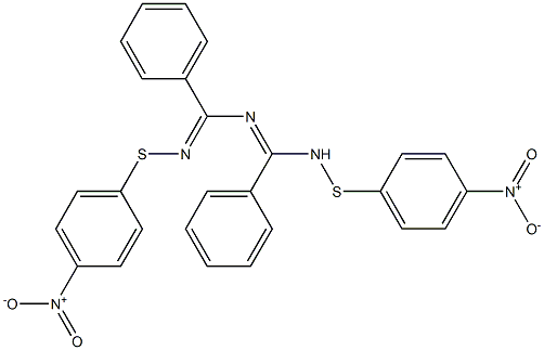 1,5-Bis[(4-nitrophenyl)thio]-2,4-diphenyl-1,3,5-triaza-2,4-pentadiene Structure