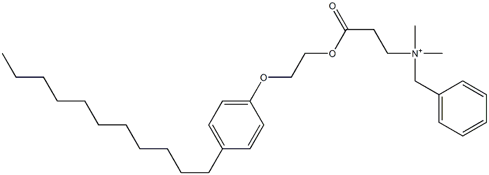 N,N-Dimethyl-N-benzyl-N-[2-[[2-(4-undecylphenyloxy)ethyl]oxycarbonyl]ethyl]aminium Structure