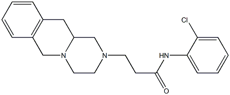 1,3,4,6,11,11a-Hexahydro-N-(2-chlorophenyl)-2H-pyrazino[1,2-b]isoquinoline-2-propanamide 구조식 이미지