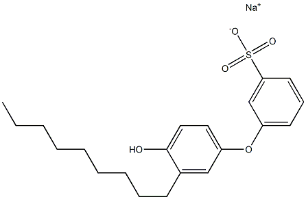 4'-Hydroxy-3'-nonyl[oxybisbenzene]-3-sulfonic acid sodium salt 구조식 이미지