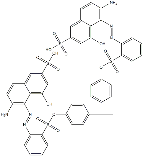5,5'-[(1-Methylethylidene)bis(4,1-phenyleneoxysulfonyl-2,1-phenyleneazo)]bis(6-amino-4-hydroxy-2-naphthalenesulfonic acid) 구조식 이미지