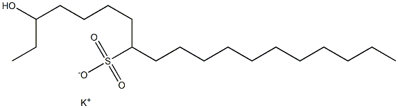 3-Hydroxynonadecane-8-sulfonic acid potassium salt Structure