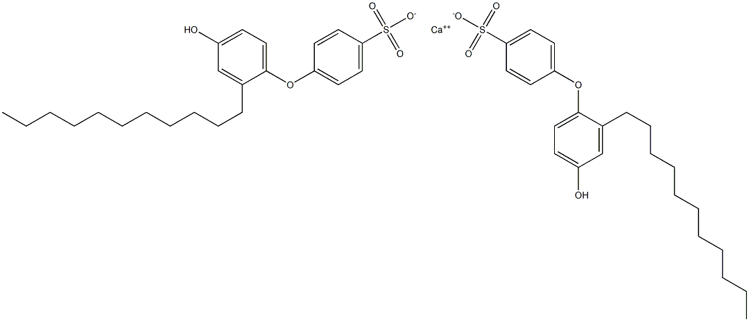 Bis(4'-hydroxy-2'-undecyl[oxybisbenzene]-4-sulfonic acid)calcium salt 구조식 이미지