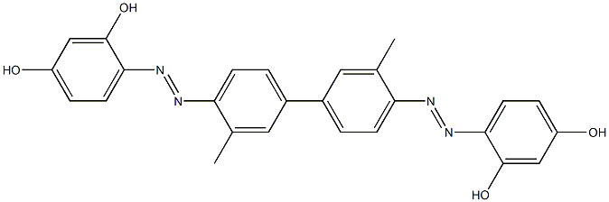 4,4'-[(3,3'-Dimethyl-1,1'-biphenyl-4,4'-diyl)bis(azo)]bis[benzene-1,3-diol] Structure