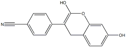 4-(2,7-Dihydroxy-4H-1-benzopyran-3-yl)benzonitrile 구조식 이미지