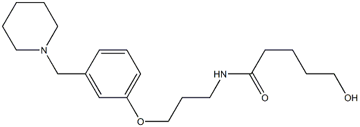 N-[3-[3-(Piperidinomethyl)phenoxy]propyl]-2-(3-hydroxypropyl)acetamide 구조식 이미지