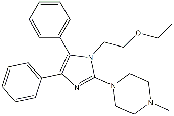 1-[1-(2-Ethoxyethyl)-4,5-diphenyl-1H-imidazol-2-yl]-4-methylpiperazine 구조식 이미지