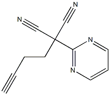 2-(1,1-Dicyano-4-pentynyl)pyrimidine Structure