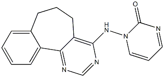 4-[(2-Oxopyrimidin-1-yl)amino]-6,7-dihydro-5H-benzo[6,7]cyclohepta[1,2-d]pyrimidine 구조식 이미지