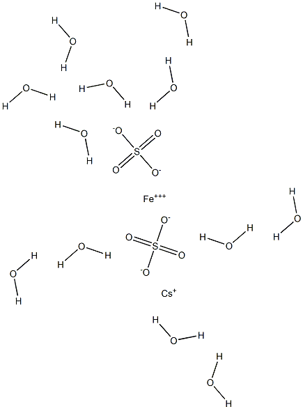 Cesium iron(III) disulfate dodecahydrate Structure