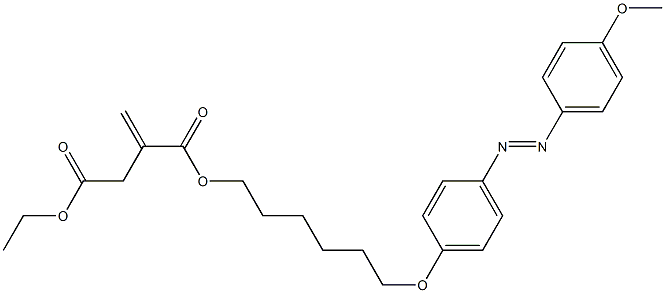 2-Methylenesuccinic acid 4-ethyl 1-[6-[4-(4-methoxyphenylazo)phenoxy]hexyl] ester 구조식 이미지
