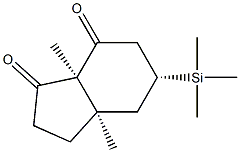 (1S,4R,6R)-1,6-Dimethyl-4-trimethylsilylbicyclo[4.3.0]nonane-2,9-dione 구조식 이미지