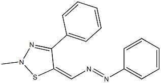 2,5-Dihydro-2-methyl-4-phenyl-5-phenylazomethylene-1,2,3-thiadiazole 구조식 이미지