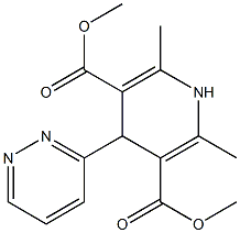 1,4-Dihydro-2,6-dimethyl-4-(3-pyridazinyl)pyridine-3,5-dicarboxylic acid dimethyl ester Structure