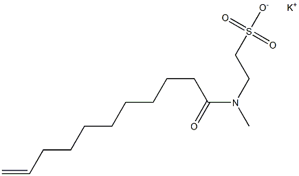 N-(10-Undecenoyl)-N-methyltaurine potassium salt 구조식 이미지