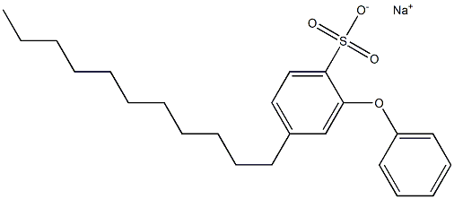 2-Phenoxy-4-undecylbenzenesulfonic acid sodium salt Structure