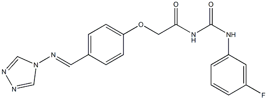 1-(m-Fluorophenyl)-3-[[p-[[(4H-1,2,4-triazol-4-yl)imino]methyl]phenoxy]acetyl]urea Structure