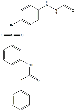 N-[3-[4-(2-Formylhydrazino)anilinosulfonyl]phenyl]carbamic acid phenyl ester Structure