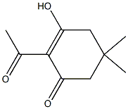 2-Acetyl-3-hydroxy-5,5-dimethyl-2-cyclohexene-1-one 구조식 이미지