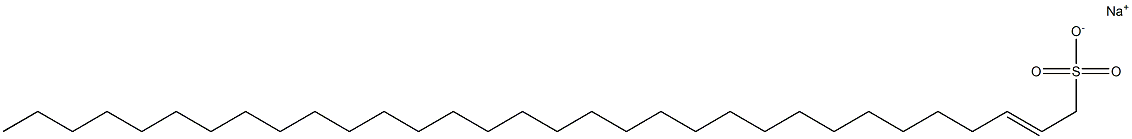 Dotriacontan-2-ene-1-sulfonic acid sodium salt Structure