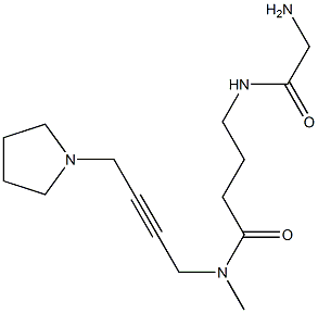 N-Methyl-N-[4-(1-pyrrolidinyl)-2-butynyl]-4-[(aminoacetyl)amino]butanamide Structure