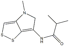6-Isobutyrylamino-4,5-dihydro-4-methyl-1,2-dithiolo[4,3-b]pyrrole Structure