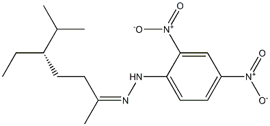 [S,(+)]-5-Ethyl-6-methyl-2-heptanone 2,4-dinitrophenylhydrazone 구조식 이미지