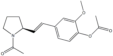 (2S)-1-Acetyl-2-[(E)-2-[4-(acetyloxy)-3-methoxyphenyl]ethenyl]pyrrolidine Structure