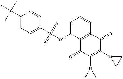 2,3-Bis(1-aziridinyl)-5-(4-tert-butylphenylsulfonyloxy)-1,4-naphthoquinone 구조식 이미지