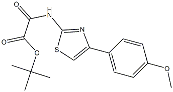 2-[[4-(4-Methoxyphenyl)thiazol-2-yl]amino]-2-oxoacetic acid tert-butyl ester 구조식 이미지