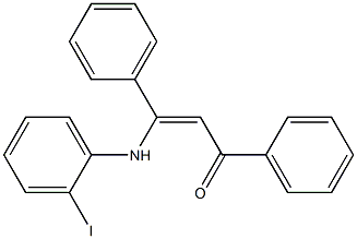 3-(2-Iodophenylamino)-1,3-diphenyl-2-propen-1-one Structure