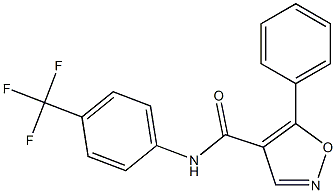 N-[4-(Trifluoromethyl)phenyl]-5-phenylisoxazole-4-carboxamide 구조식 이미지