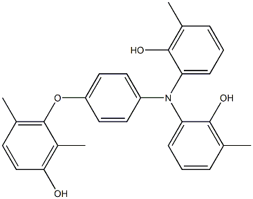 N,N-Bis(2-hydroxy-3-methylphenyl)-4-(3-hydroxy-2,6-dimethylphenoxy)benzenamine Structure