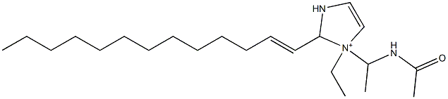 1-[1-(Acetylamino)ethyl]-1-ethyl-2-(1-tridecenyl)-4-imidazoline-1-ium Structure