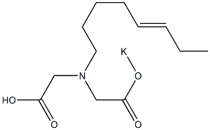 N-[[(Potassiooxy)carbonyl]methyl]-N-(5-octenyl)glycine Structure