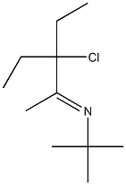 N-(tert-Butyl)-N-(3-chloro-3-ethylpentan-2-ylidene)amine 구조식 이미지