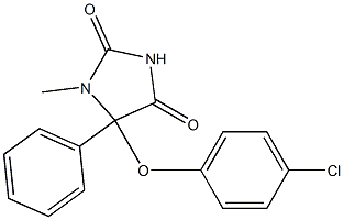 5-(p-Chlorophenoxy)methyl-5-phenylhydantoin 구조식 이미지