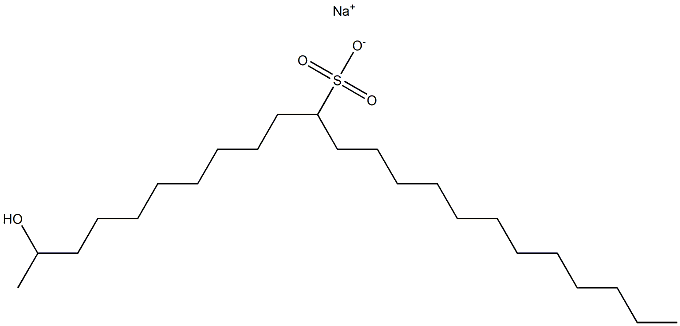 2-Hydroxytricosane-11-sulfonic acid sodium salt 구조식 이미지