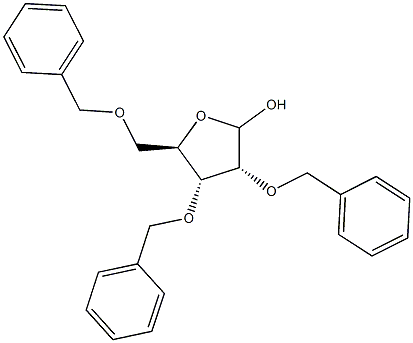 2-O,3-O,5-O-Tribenzyl-D-ribofuranose Structure