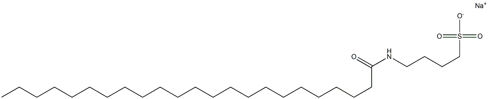 4-[(1-Oxotricosyl)amino]-1-butanesulfonic acid sodium salt 구조식 이미지