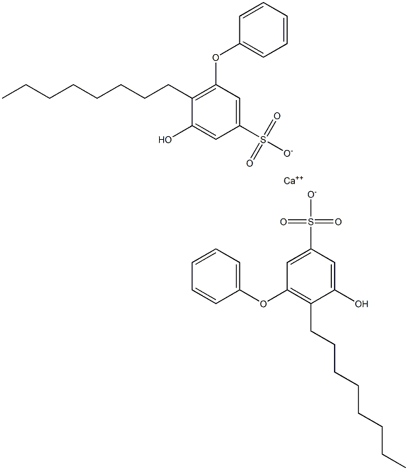 Bis(5-hydroxy-6-octyl[oxybisbenzene]-3-sulfonic acid)calcium salt Structure