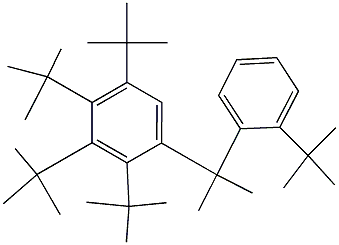 2-(2,3,4,5-Tetra-tert-butylphenyl)-2-(2-tert-butylphenyl)propane 구조식 이미지