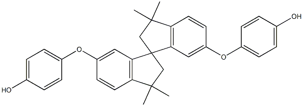 6,6'-Di(4-hydroxyphenyloxy)-2,2',3,3'-tetrahydro-3,3,3',3'-tetramethylspiro[1H-indene-1,1'-[1H]indene] 구조식 이미지