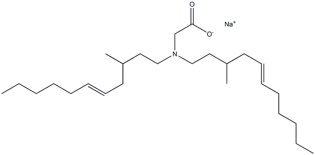 N,N-Bis(3-methyl-5-undecenyl)aminoacetic acid sodium salt 구조식 이미지