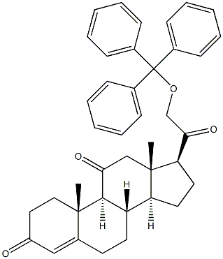 21-(Triphenylmethoxy)pregn-4-ene-3,11,20-trione 구조식 이미지